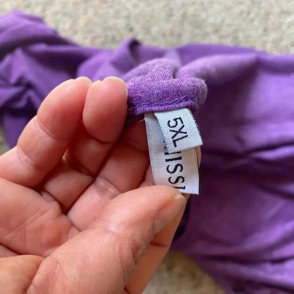 Miss Look Comfortable Stretch Purple Shirt Women Plus Size 5XL - Picture 3 of 4